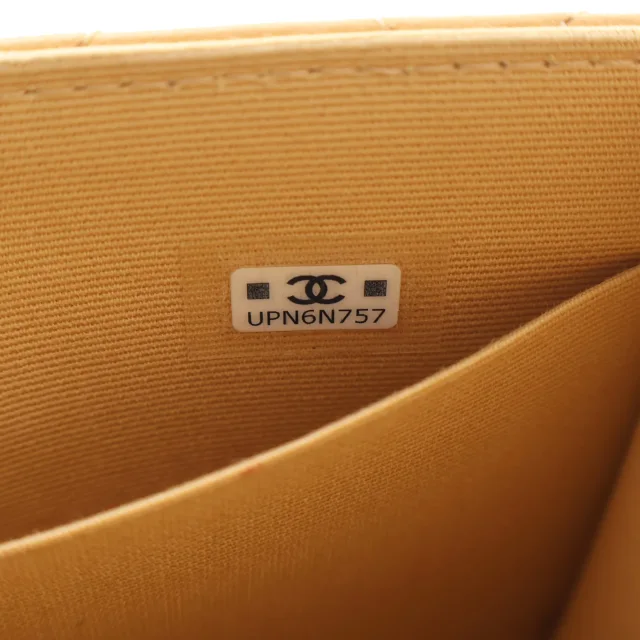 Beige Chanel CC Quilted Lambskin Faux Pearl Top Handle Flap Satchel in Beige Lambskin from Designer Revival, photo 6 of 14