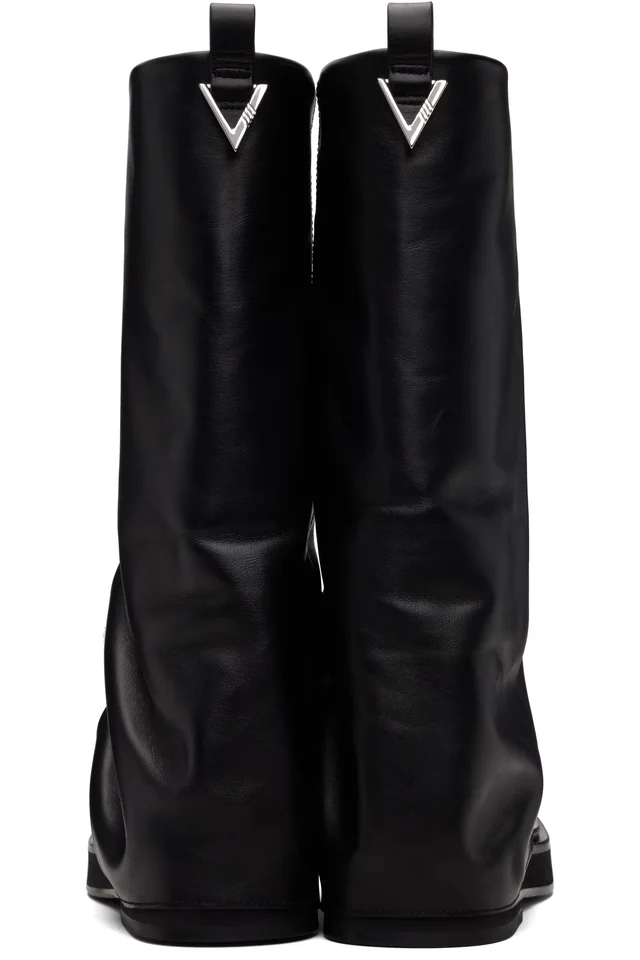 The Attico Black Robin Combat Boots, photo 2 of 4 from SSENSE