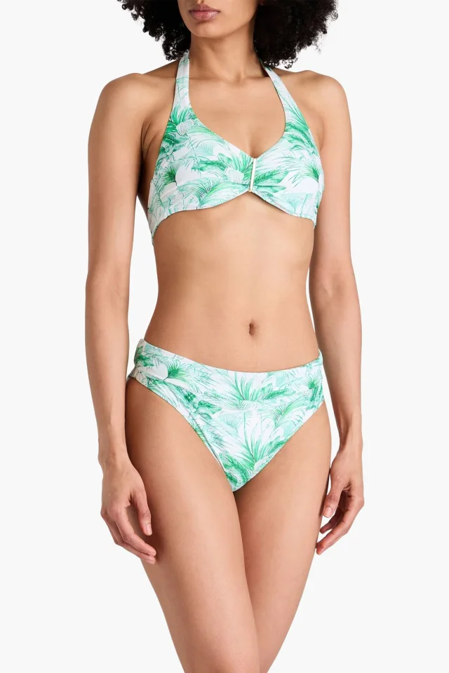 Melissa Odabash Provence Printed Bikini Briefs in Green, photo 2 of 4 from THE OUTNET