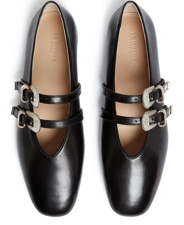 LE MONDE BERYL Claudia ballet flats in Black 100% lamb leather, photo 4 of 6 from 24S (Canada)