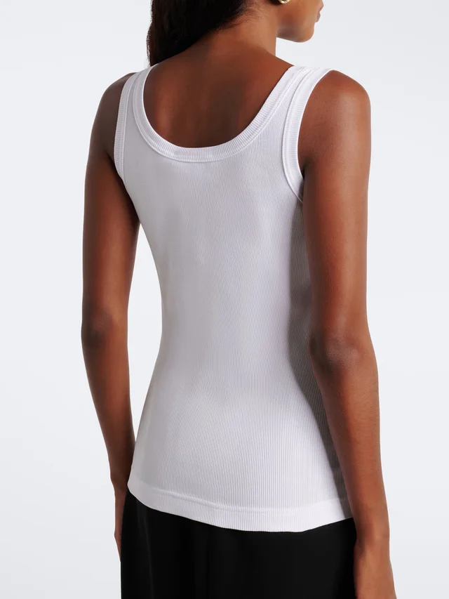 Dolce & Gabbana Logo Patch Jersey Tank Top, photo 5 of 7 from SENSER