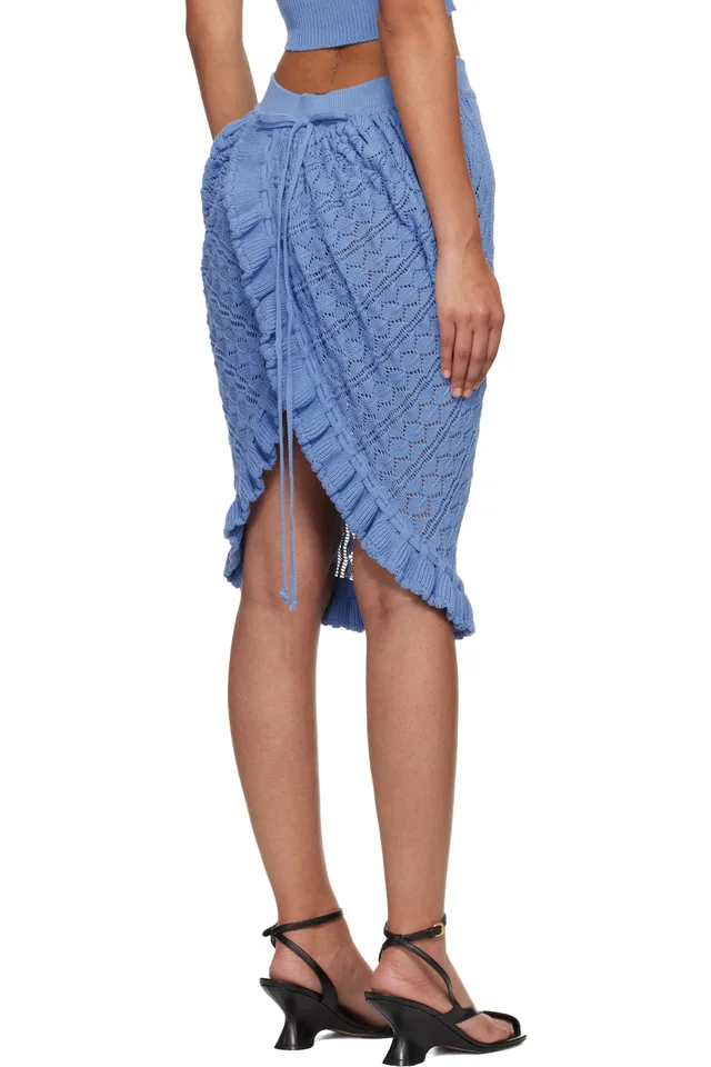 Vivienne Westwood Blue Ella Midi Skirt, photo 3 of 4 from SSENSE