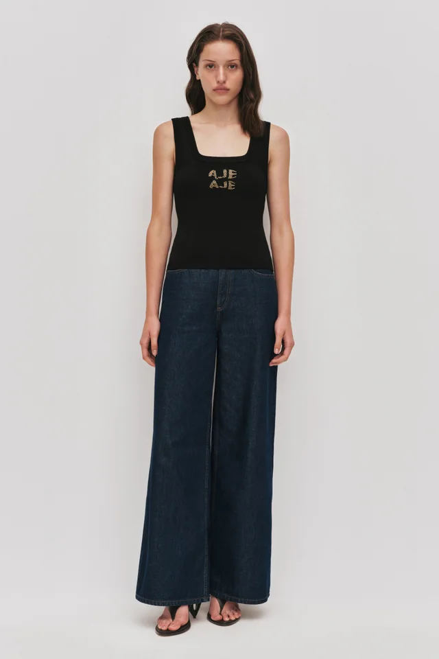 AJE Aeron Knit Tank in Black from Aje, photo 1 of 1