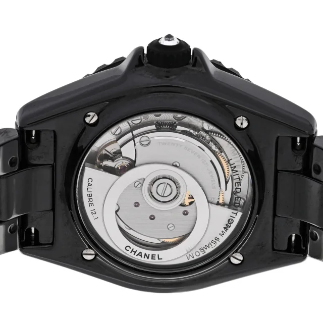 Chanel Stainless Steel Ceramic 38mm J12 Limited Edition Mademoiselle Couture Automatic Watch Black in Black Ceramic from FASHIONPHILE, photo 4 of 5