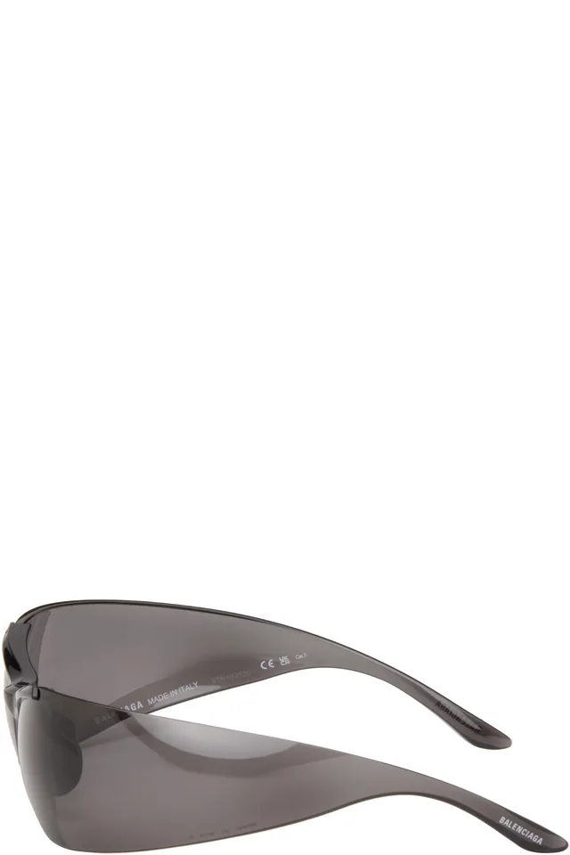 Balenciaga Black Afterhour Oval Sunglasses, photo 3 of 4 from SSENSE