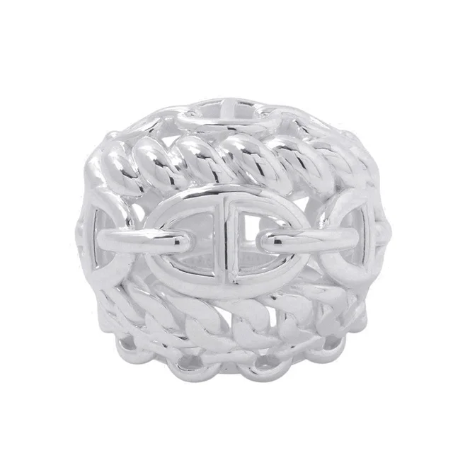 Hermès Chaine d'Ancre Multi Chain Ring Size 53/#13 SV925 from GALLERY RARE