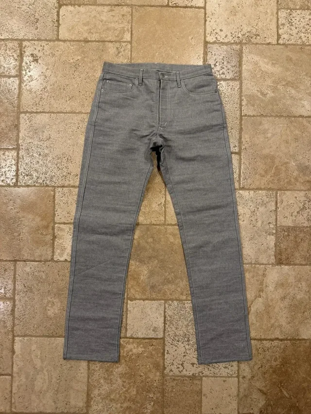 Maison Margiela 2024 Gray Cinch Strap Stitch Denim Jeans, Men's (Size 34) in gray Denim from Grailed