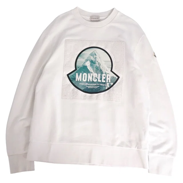 Moncler Sweatshirt Pullover White in White from The Reluxe