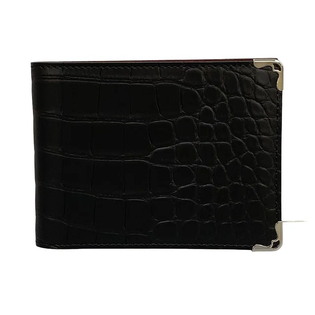Cartier Wallet Must Black in Black Crocodile from The Reluxe