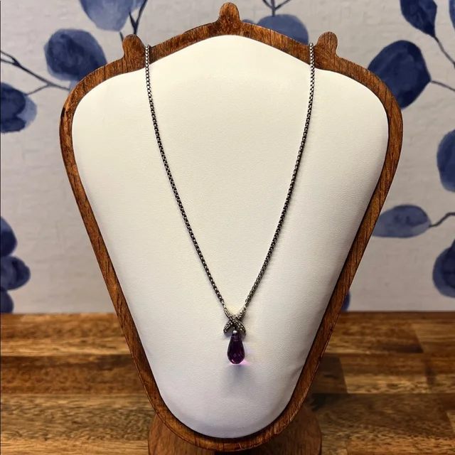 David Yurman Diamond Amethyst Necklace in silver|gray|purple from Poshmark