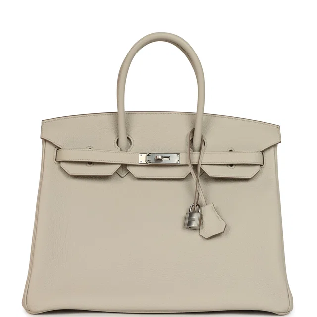Hermès Birkin 35 Beton Togo Palladium Hardware in Togo leather from Madison Avenue Couture