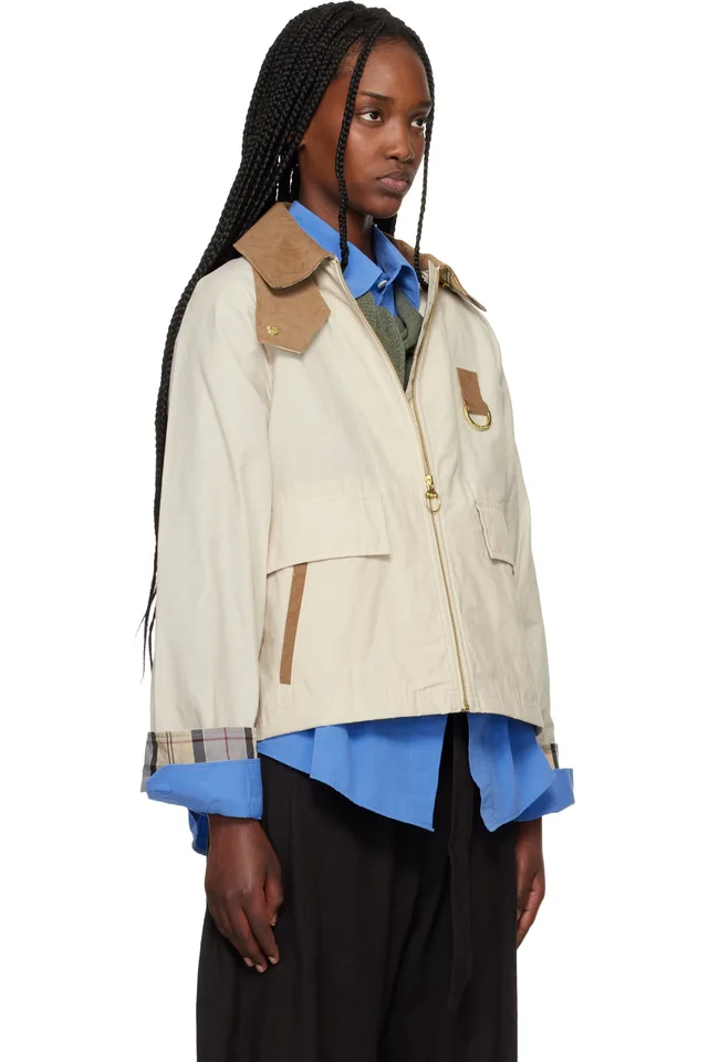 Barbour Beige Icons Spey Showerproof Jacket, photo 2 of 4 from SSENSE