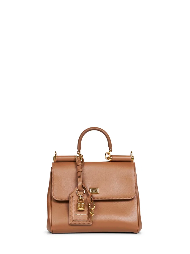 Dolce & Gabbana Top Handle Bag — Camel Calf Leather in Brown Calfskin from HEWI