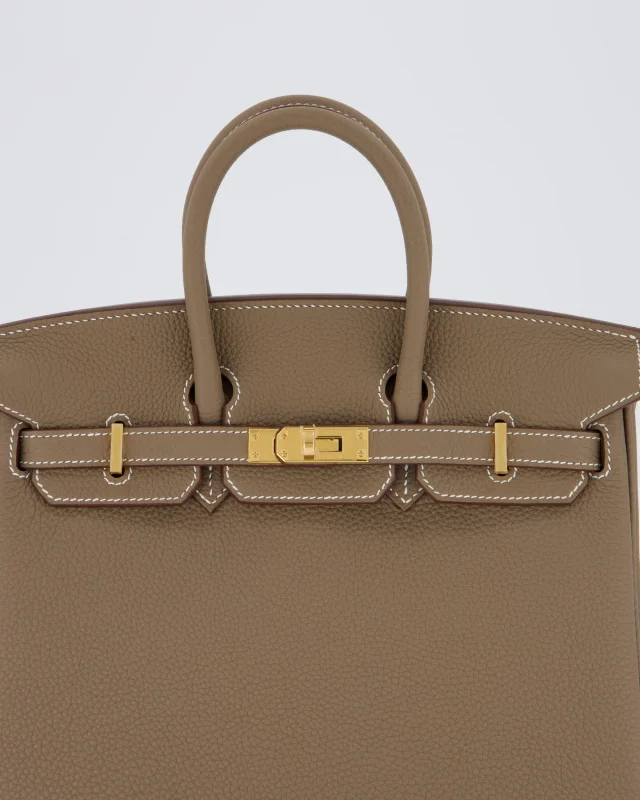 Hermès Birkin 25 Retourne Bag in Taupe Togo leather from Sellier, photo 12 of 22