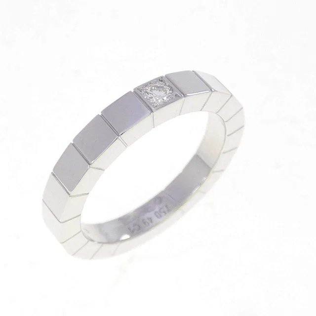 Cartier Lanieres 18K White Gold Diamond Ring Size 9 in White from LuxUness
