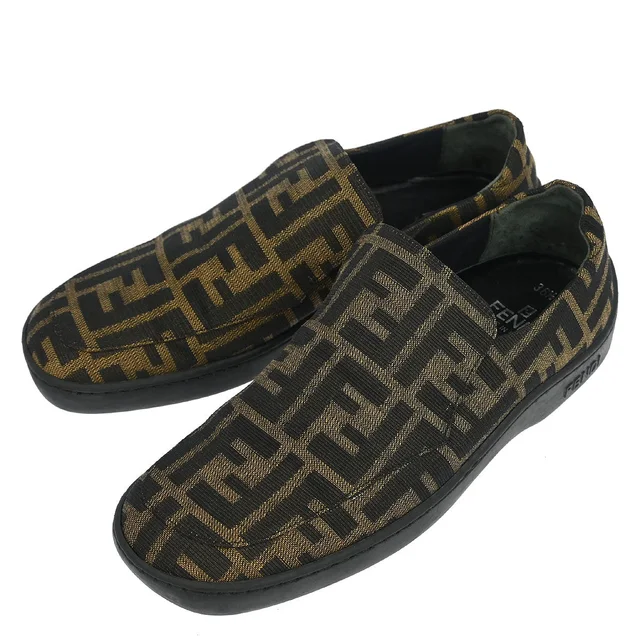 Fendi Slip On Loafers Shoes #36 1/2 in Canvas from AMORE Vintage Tokyo