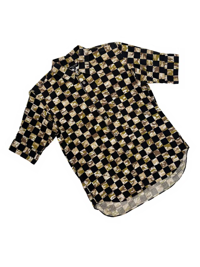 Comme des Garçons Homme Plus 2011 camo check shirt from James Veloria