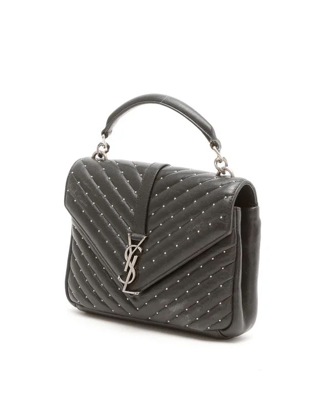 Saint Laurent Studded College Bag in Leather from A Retro Tale, photo 2 of 10