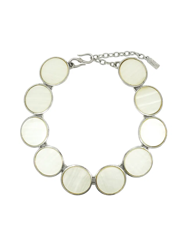 Saint Laurent Modernist Disc Necklace from Arcade Vintage
