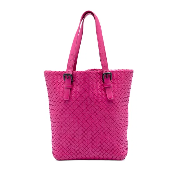 Pink Bottega Veneta Nappa Intrecciato Tote in Pink Nappa leather from Designer Revival