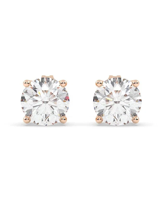 Lab Grown Diamonds 14K Rose Gold 1.00 ct. tw. Lab-Grown Diamond Earrings, image 1 of 1 from Rue La La
