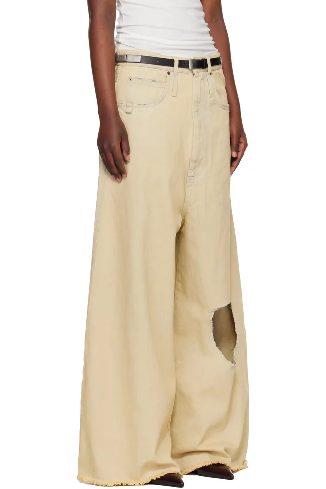 LU'U DAN Off-White Dumpster Denim Jeans, photo 2 of 5 from SSENSE