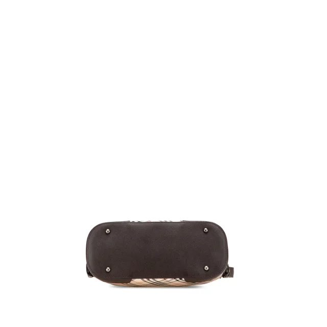 Beige Burberry Nova Check Canvas Shoulder Bag in Beige Canvas from Designer Revival, photo 3 of 13