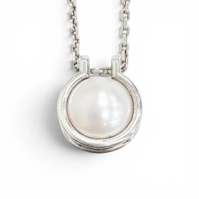 Tiffany & Co. HardWear Fresh Water Pearl Link Pendant Silver in Silver from The Reluxe