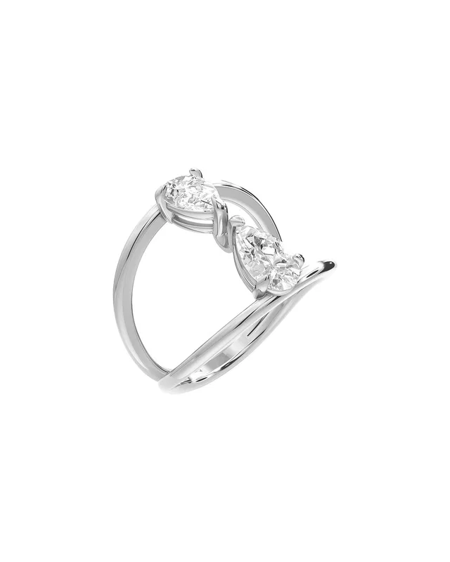 Lab Grown Diamonds Silver 1.00 ct. tw. Lab-Grown Diamond Ring, image 1 of 1 from Rue La La