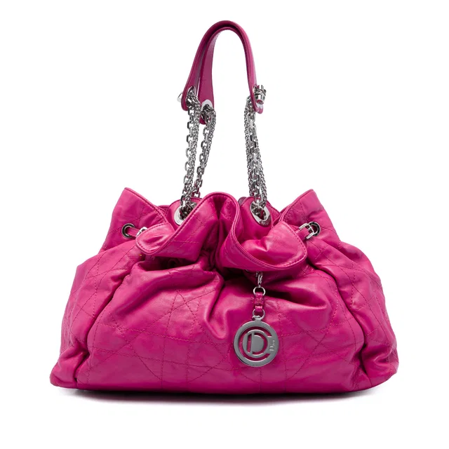 Pink Dior Lambskin Cannage Le Trente Tote in Pink Lambskin from Designer Revival