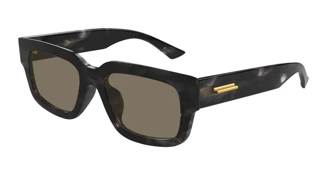 Bottega Veneta Bv1359sa Square Acetate Sunglasses — Black in Black from HEWI