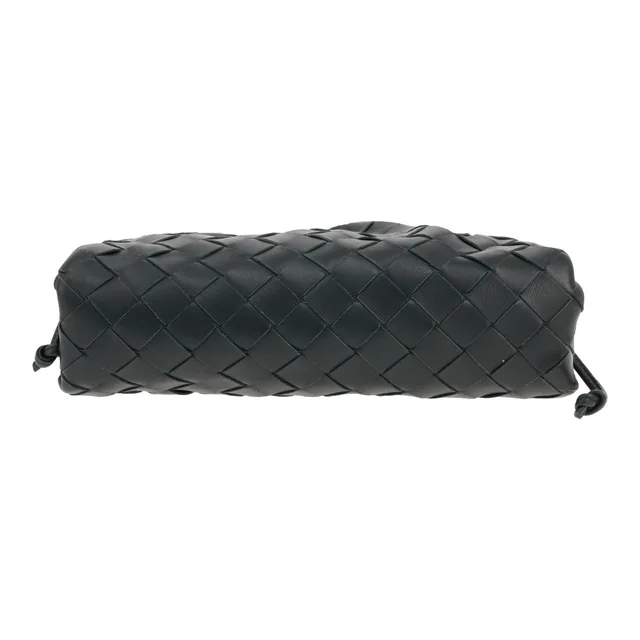 Bottega Veneta Mini Pouch shoulder bag in Green Woven leather from Collector Square, photo 3 of 5