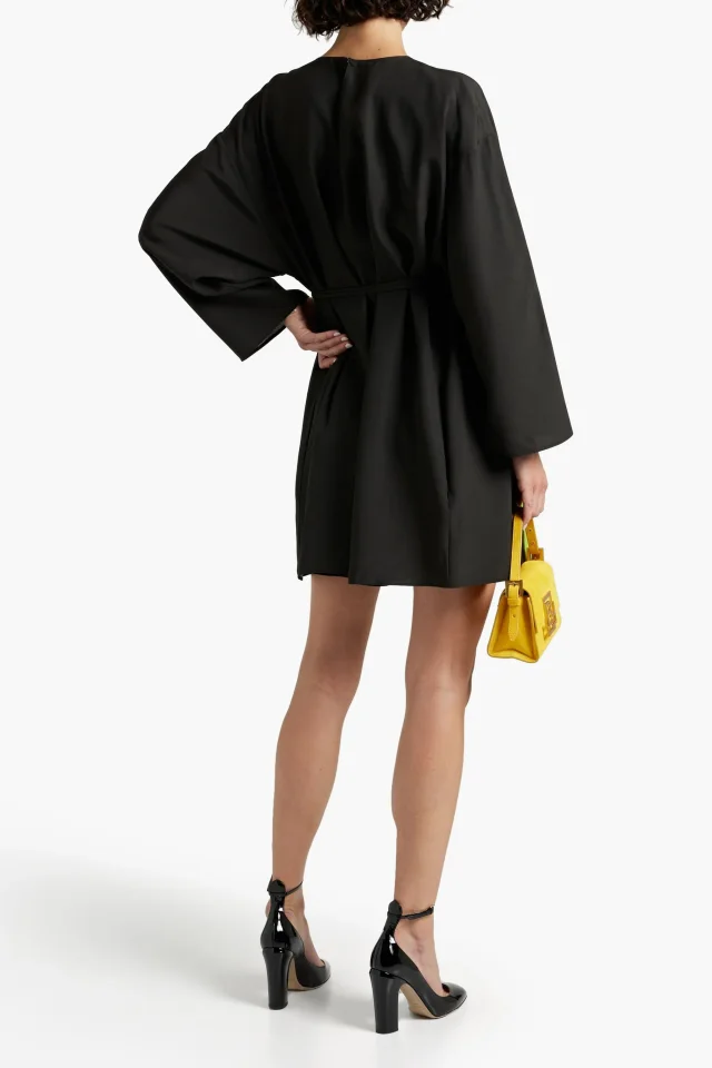 Valentino Garavani Belted Floral-Print Silk-Crepe Mini Dress, photo 3 of 4 from THE OUTNET