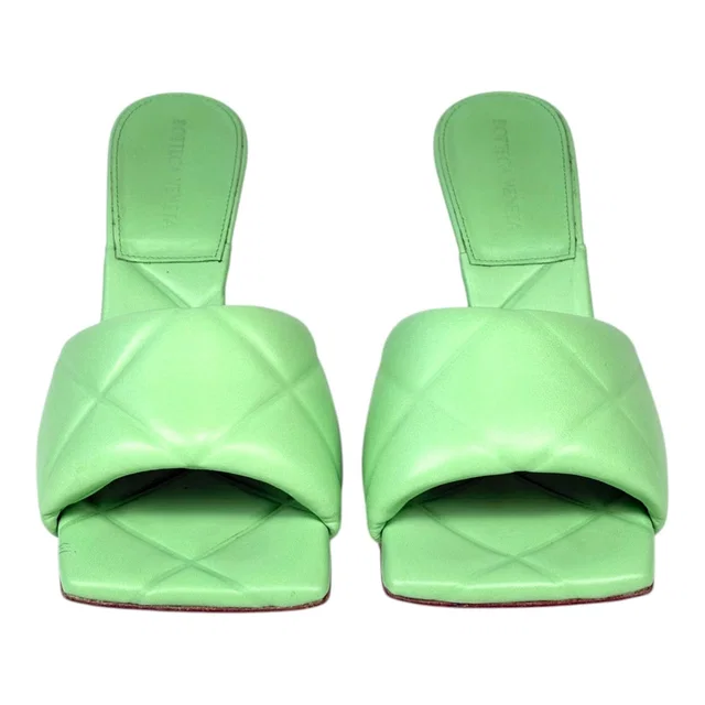 Bottega Veneta Green Sandals Shoes #37 in Green from Luxury Promise
