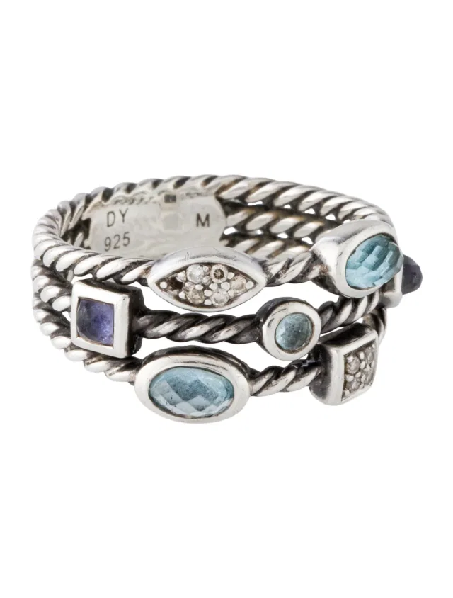 David Yurman Topaz, Iolite & Diamond Band in multicolor from The RealReal
