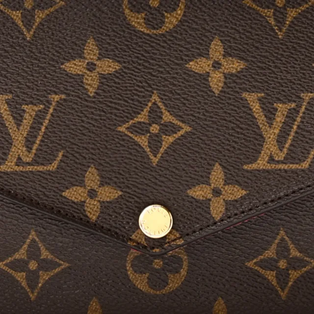 Louis Vuitton Monogram Pochette Felicie Chain Wallet Fuchsia in Pink Coated canvas from FASHIONPHILE, photo 8 of 10