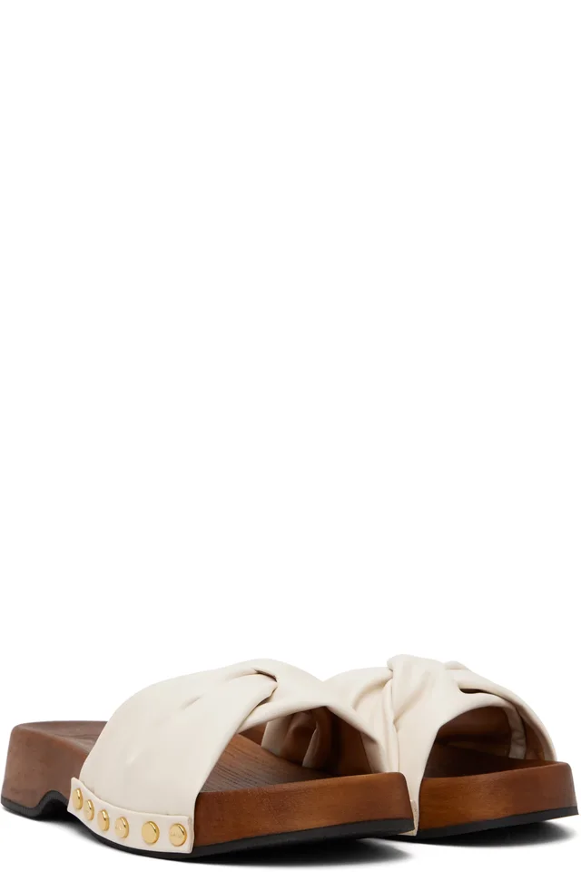 GANNI Off-White Tia Fairy Clog Sandals, photo 4 of 5 from SSENSE