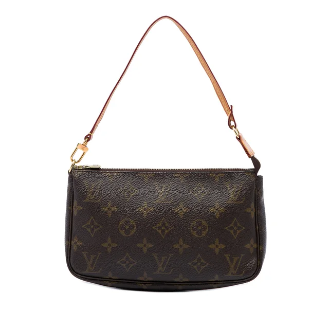Brown Louis Vuitton Monogram Pochette Accessoires Shoulder Bag in Brown Coated canvas from Designer Revival, photo 1 of 1