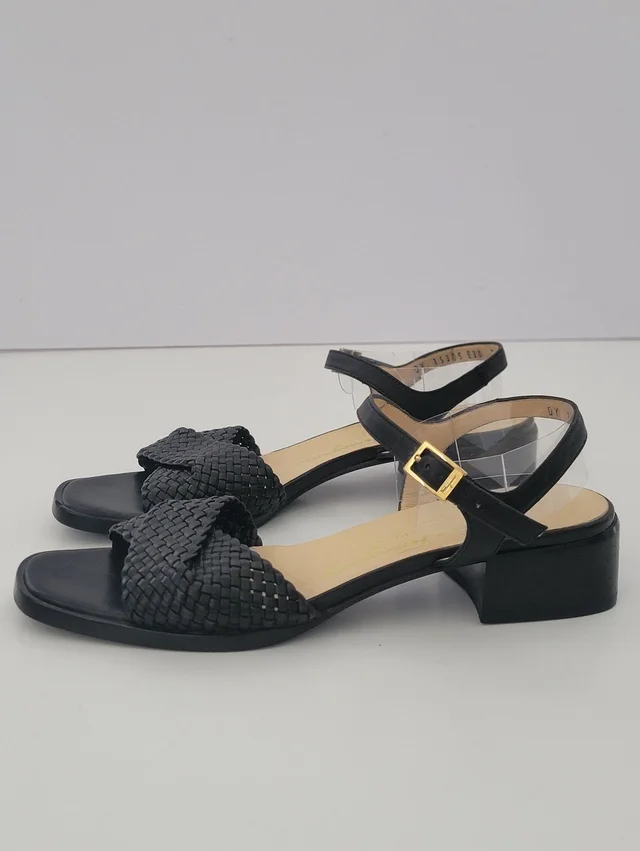 Ferragamo Leather Braided Slingback Size 7 in black Leather from Poshmark, photo 1 of 1