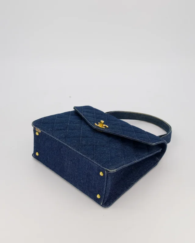 Chanel Vintage Denim Medium Top Handle Bag in Denim from Sellier, photo 18 of 18