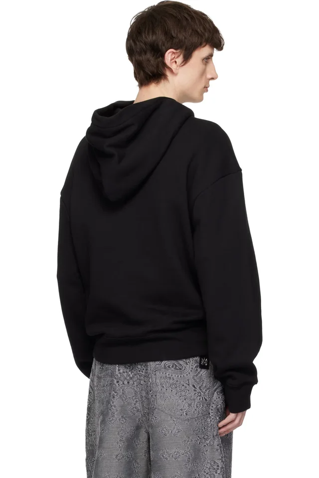 Black 'Chateau AMIRI' Tonal Oversized Hoodie, photo 3 of 4 from SSENSE
