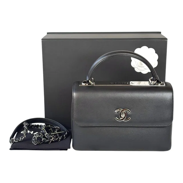 Chanel Black Trendy Bag Top Handle in Black from Luxury Promise