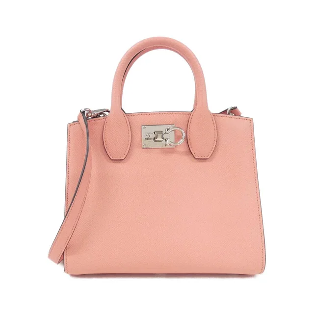 Ferragamo STUDIO 21 1424 Bag in CORALLO / SILVER hardware calf from KOMEHYO