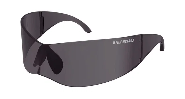 Balenciaga Bb0299s Grey Shield Nylon Fiber Sunglasses in Grey Nylon from HEWI