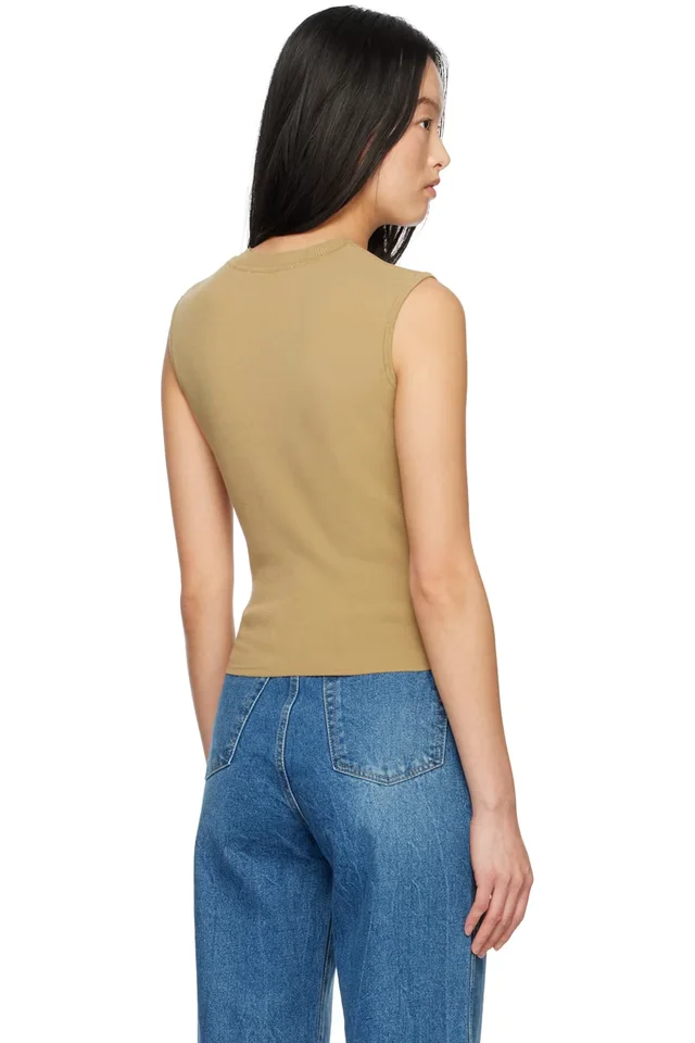 Arch The Khaki Crop Tank Top, photo 3 of 4 from SSENSE