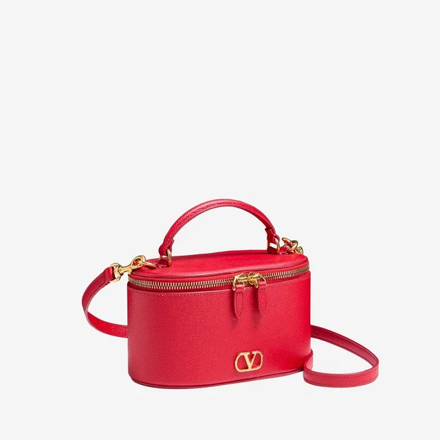 Valentino Garavani Vlogo Mini Bag — Red Leather in Red Leather from HEWI