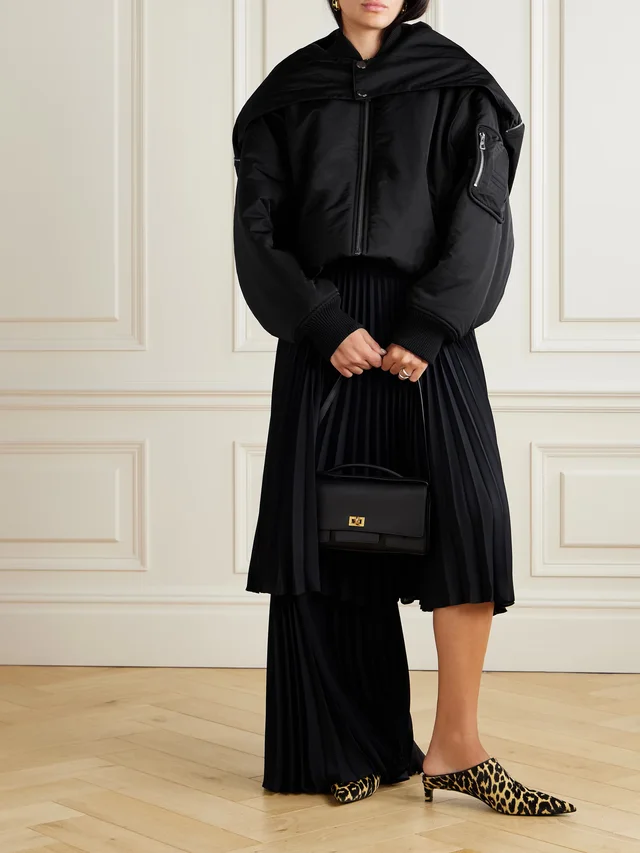 JEAN PAUL GAULTIER Oversized hooded shell bomber jacket in Black, photo 2 of 2 from NET-A-PORTER (Canada)