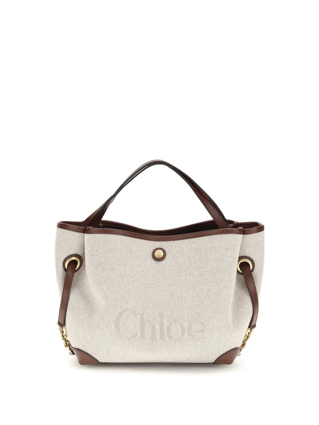 Chloé Clover Shoulder Bag — Brown Fabric in Brown Canvas from HEWI