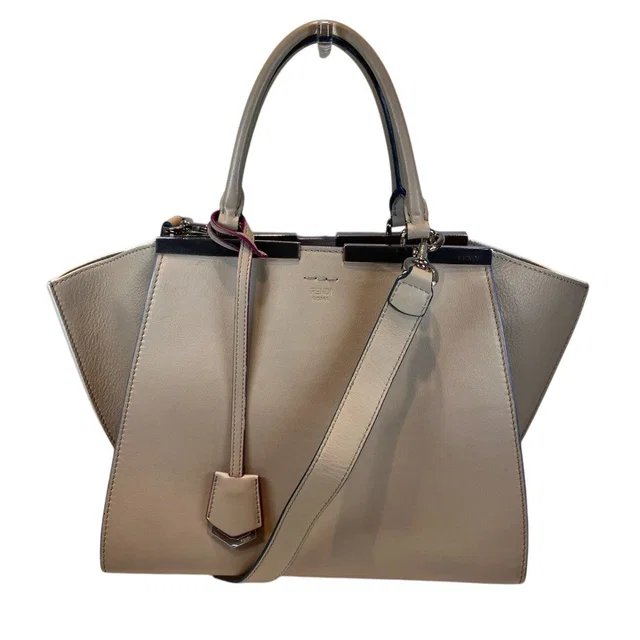 Fendi Handbag Leather Beige in Beige Leather from The Reluxe
