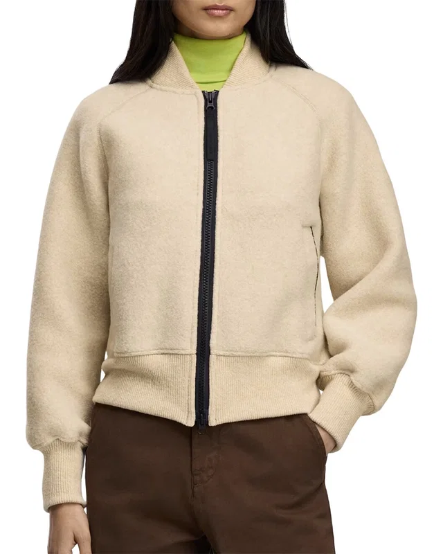 Canada Goose Sierra Fleece Black Label Wool-Blend Bomber Jacket, image 1 of 1 from Gilt